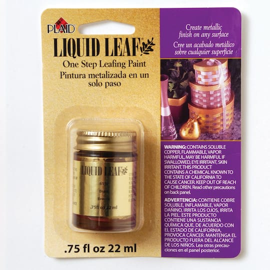 12 Pack: Plaid&#xAE; Liquid Leaf&#xAE; Brass Leafing Paint